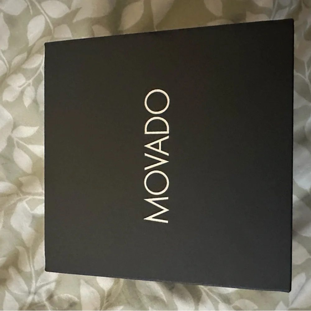 Movado Men's Black and Silver Watch - Picture 3 of 3